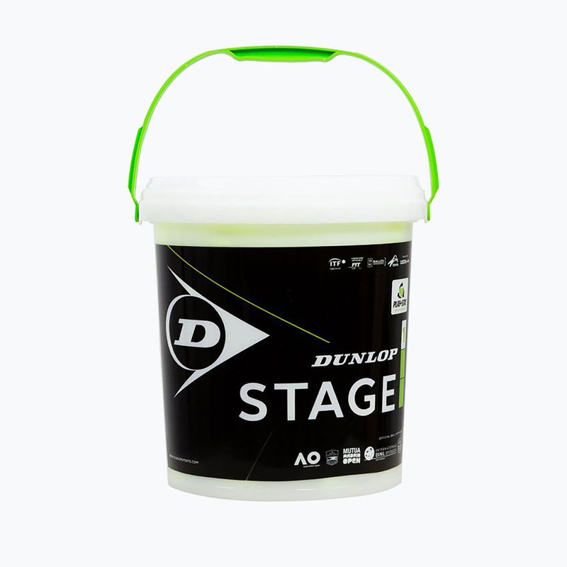 Detské tenisové loptičky Dunlop Stage 1 6 ks zelené 61342