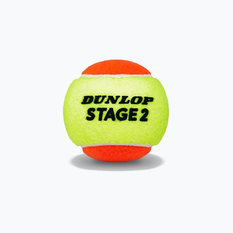Detské tenisové loptičky Dunlop Stage 2 6 ks oranžová/žltá 61343 2