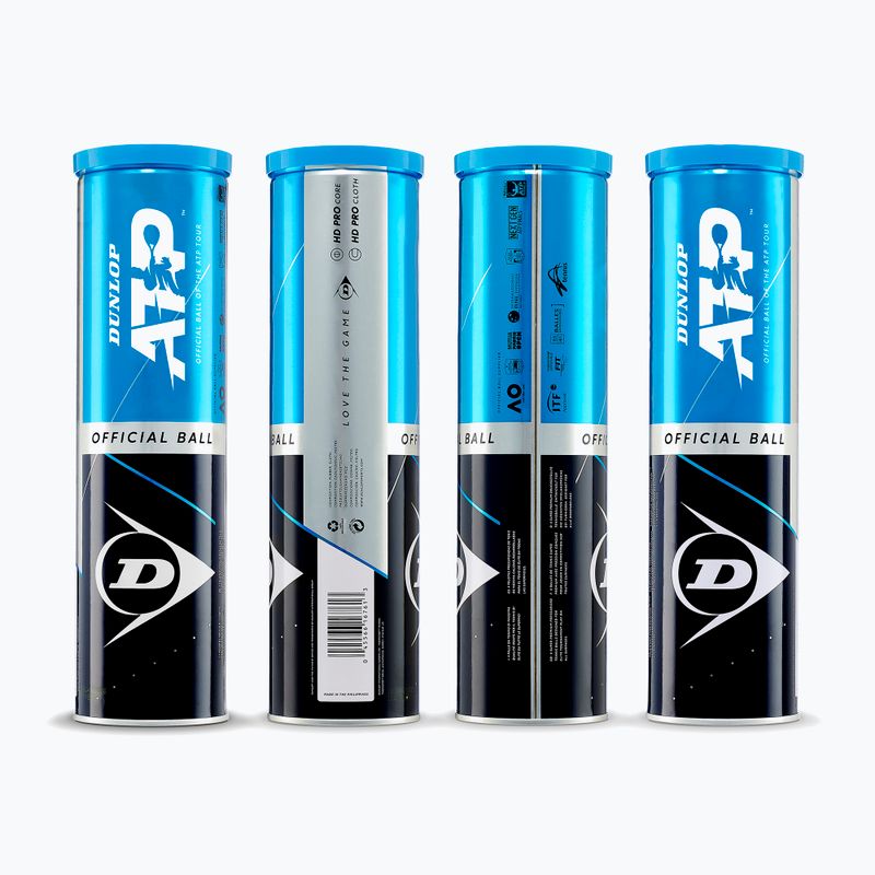 Tenisové lopty Dunlop ATP Tour 4 pack green 3