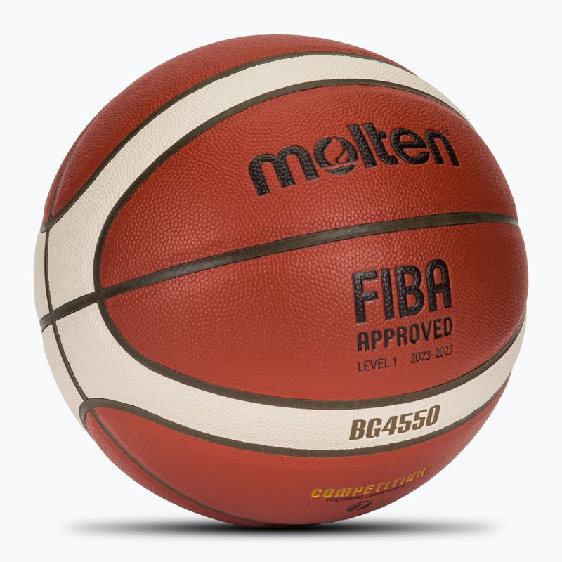 Basketbalová lopta Molten B7G4550 FIBA brown veľkosť 7 2