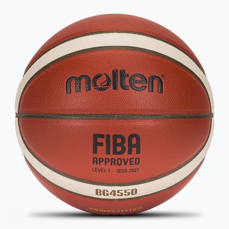Basketbalová lopta Molten B6G4550 FIBA brown veľkosť 6