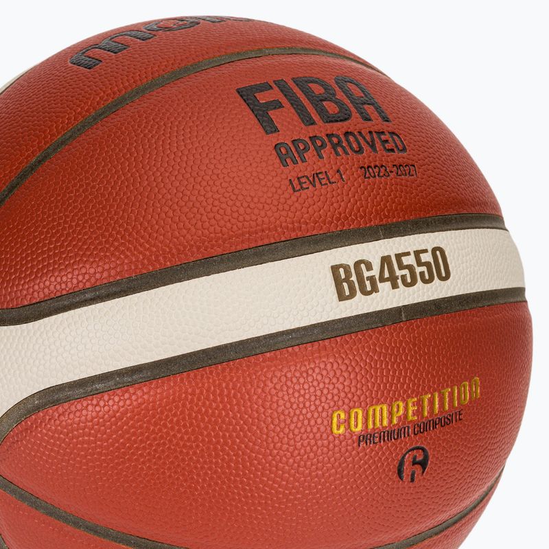 Basketbalová lopta Molten B6G4550 FIBA brown veľkosť 6 3
