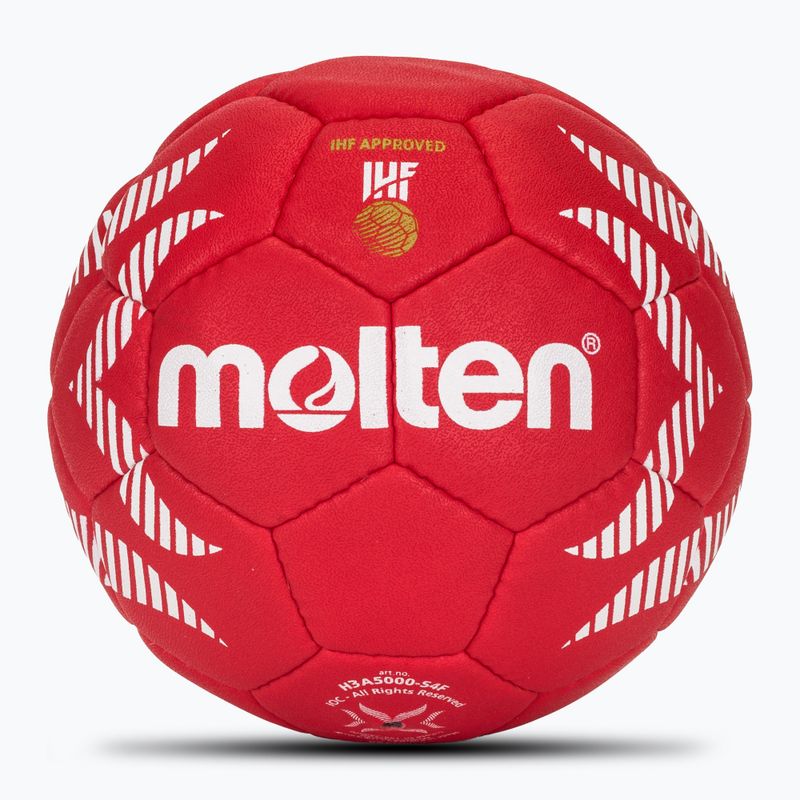 Lopta na hádzanú Molten H3A5000-S4F IHF OFFICIAL BALL PARIS 2024 red veľkosť 3
