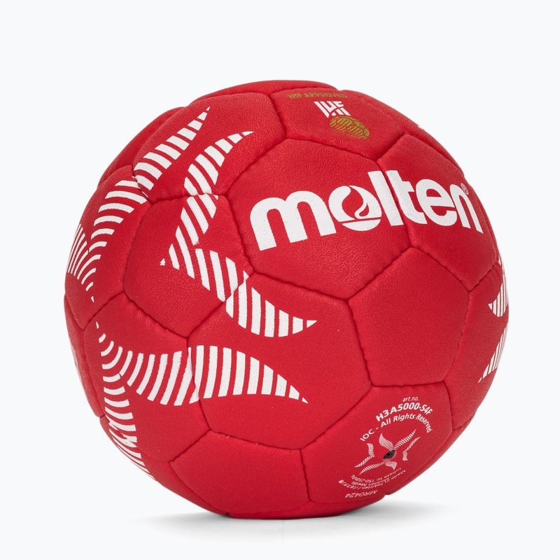 Lopta na hádzanú Molten H3A5000-S4F IHF OFFICIAL BALL PARIS 2024 red veľkosť 3 3