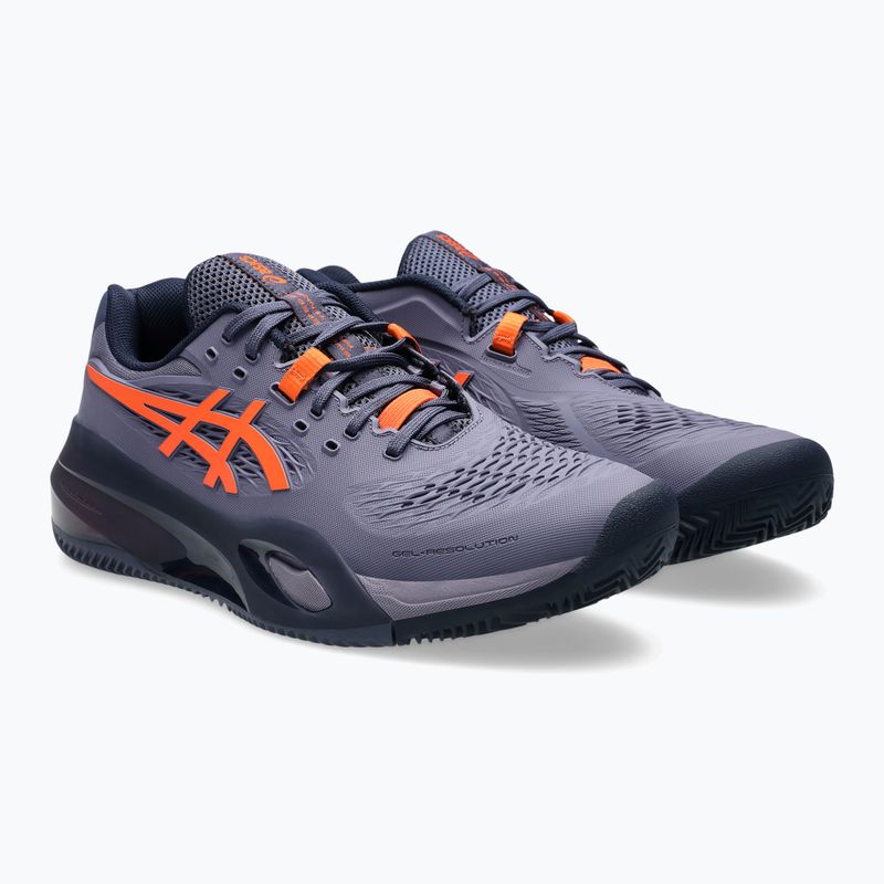 Pánska tenisová obuv ASICS Gel-Resolution X Clay greyish purple/ nova orange 10