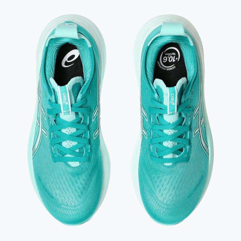 Dámske bežecké topánky ASICS Gel-Nimbus 27 wave teal/illuminate mint 12