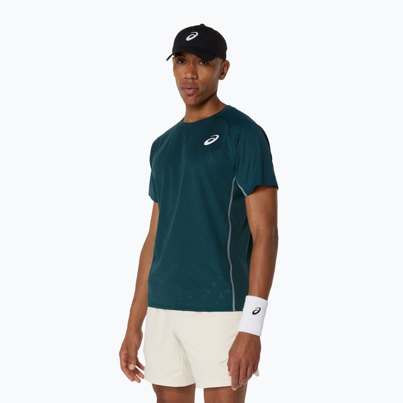 Pánske tenisové tričko ASICS Match Actibreeze Top saxon green 4