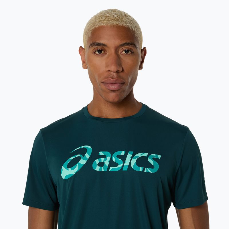 Pánske tenisové tričko ASICS Match Seasonal Graphic Tee saxon green 4