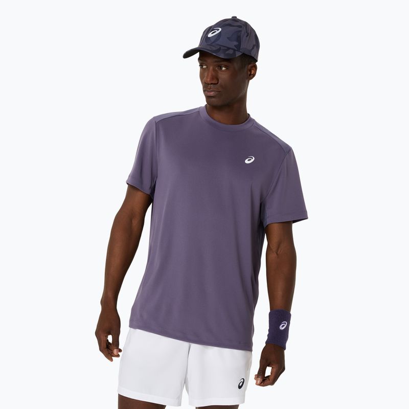 Pánske tenisové tričko ASICS Court Top sivo-fialovej farby