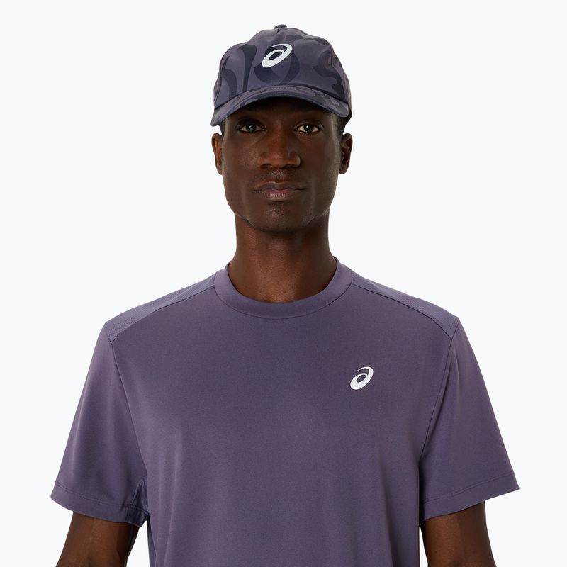 Pánske tenisové tričko ASICS Court Top sivo-fialovej farby 4