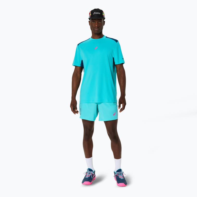 Pánske tenisové tričko ASICS Padel Court Top energy aqua 2
