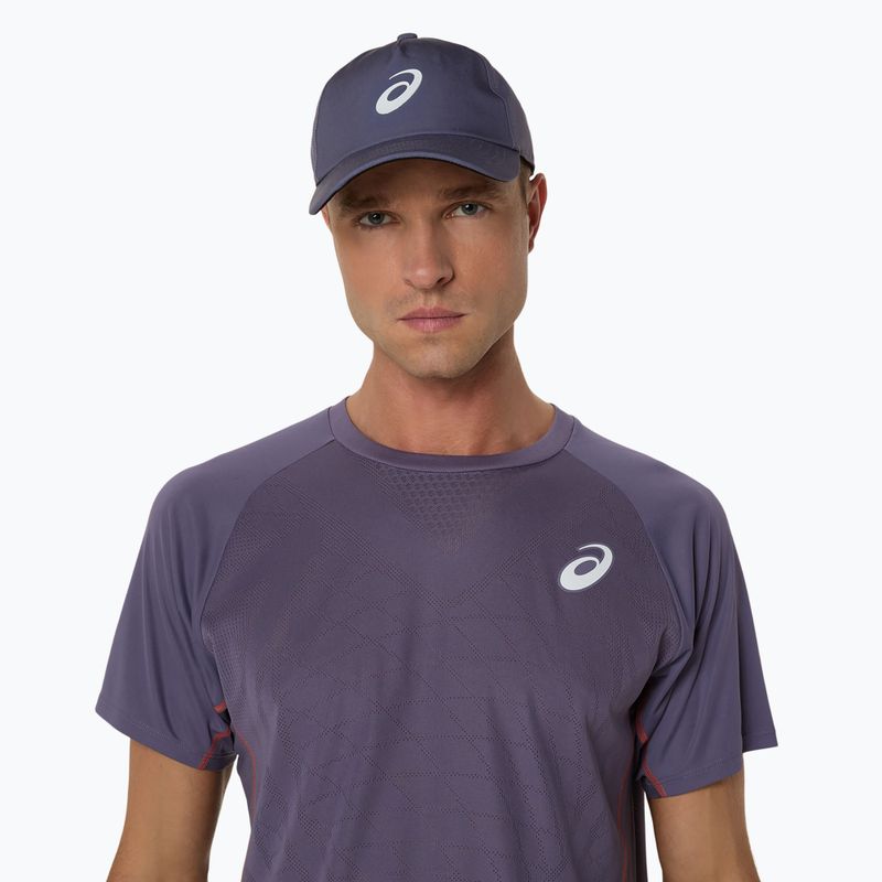 Pánske tenisové tričko ASICS Match Actibreeze Top sivo-fialovej farby 4