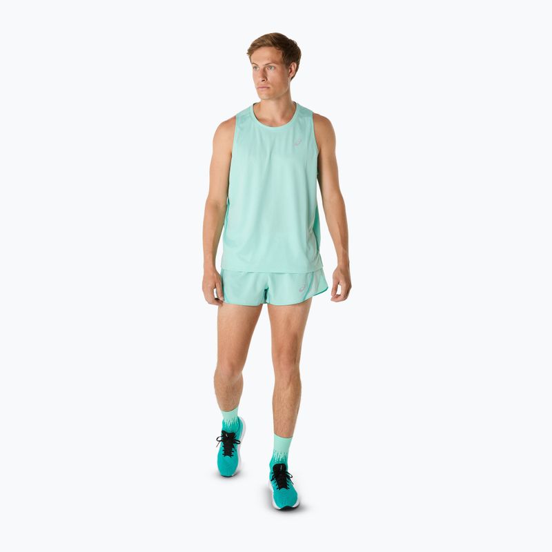 Pánske bežecké šortky ASICS Core Split Short oasis green 2