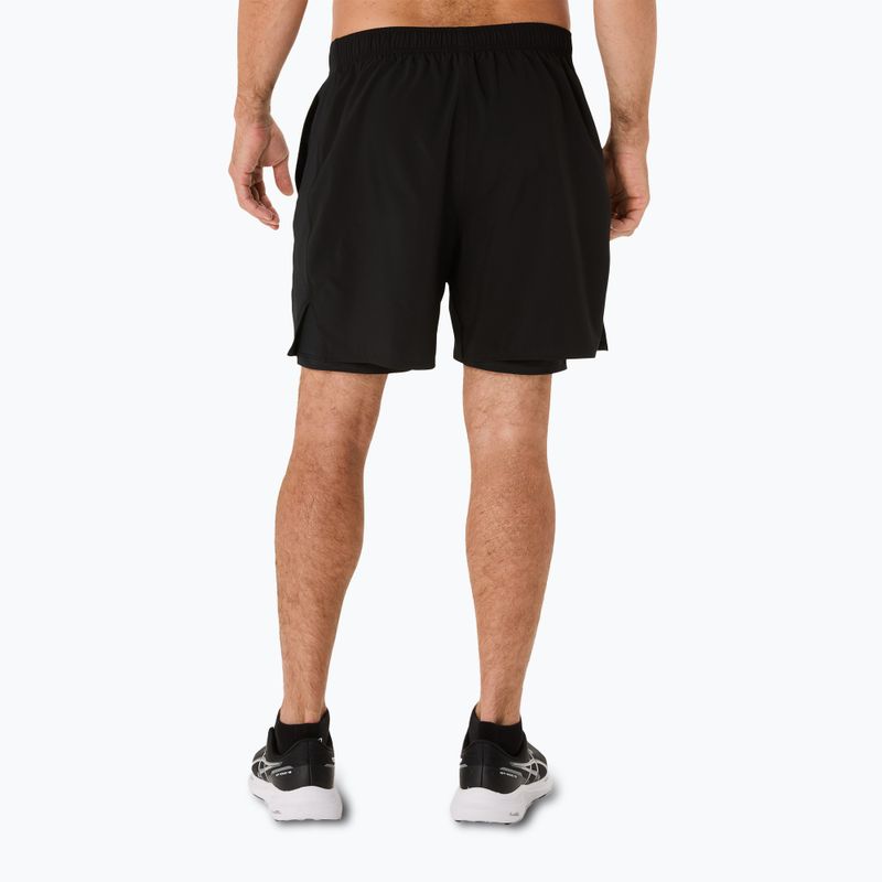 Pánske bežecké šortky ASICS Core 2N1 7IN performance black/performance black 3