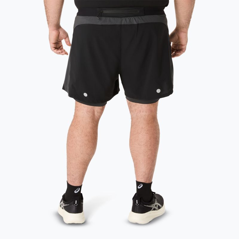 Pánske bežecké šortky ASICS Road 2N1 5IN performance black/graphite grey 3