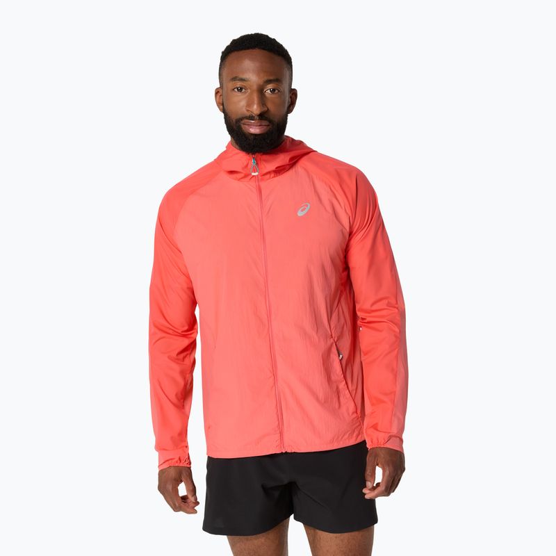 Pánska bežecká bunda ASICS Road Packable coral reef