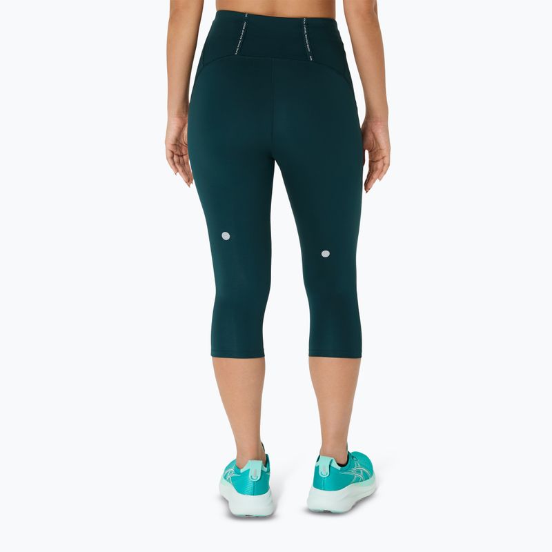 Dámske bežecké legíny ASICS High Waist Capri saxon green 3
