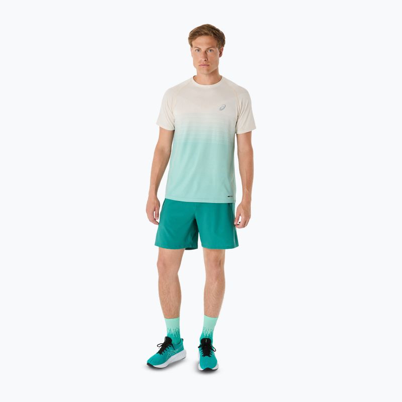 Pánske bežecké tričko ASICS Seamless performance birch/oasis green 2