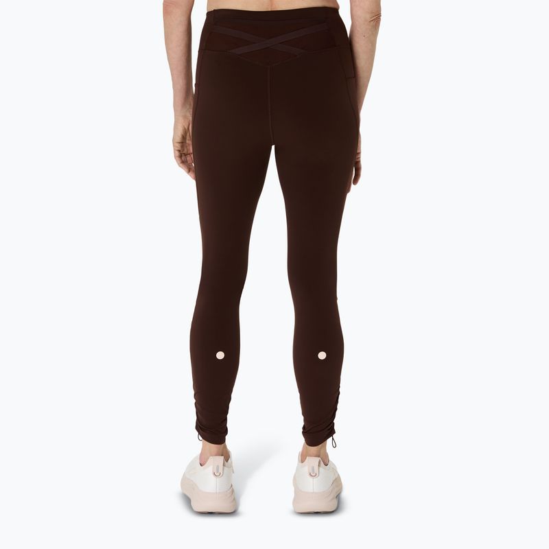 Dámske bežecké legíny ASICS Nagino Run Adjustable Tight coffee 3
