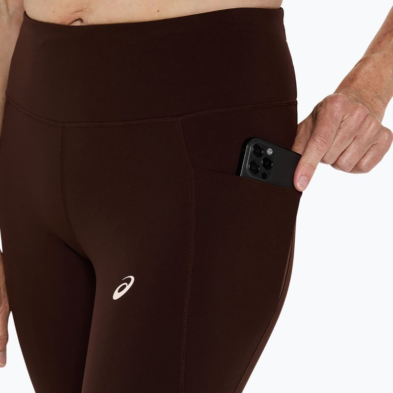 Dámske bežecké legíny ASICS Nagino Run Adjustable Tight coffee 5