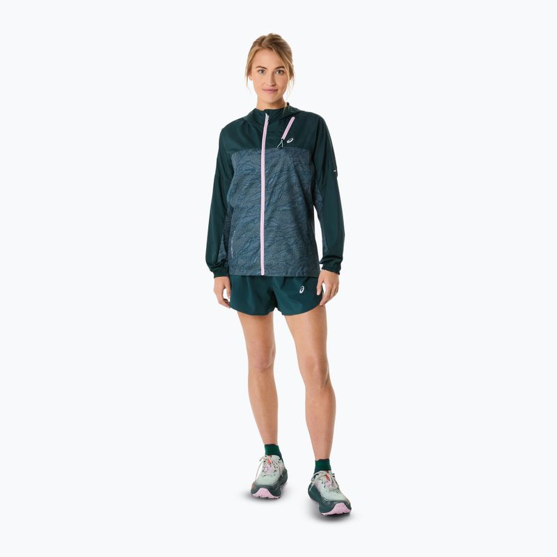 Dámska bežecká bunda ASICS Fujitrail Packable saxon green/light ube 2