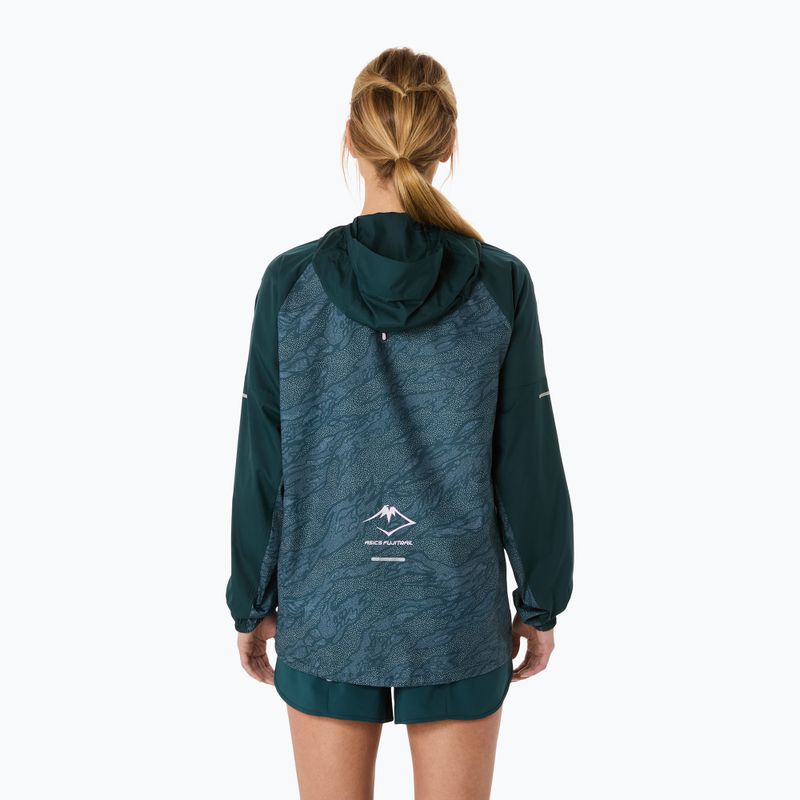 Dámska bežecká bunda ASICS Fujitrail Packable saxon green/light ube 3
