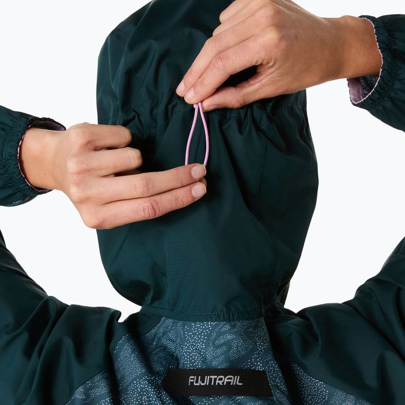Dámska bežecká bunda ASICS Fujitrail Packable saxon green/light ube 6