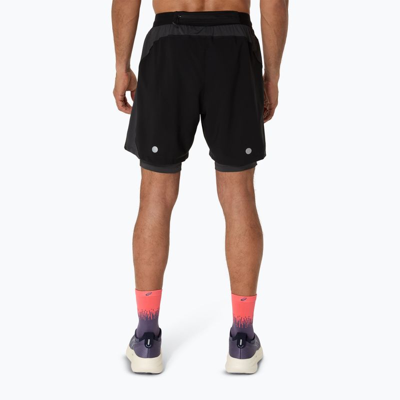 Pánske bežecké šortky ASICS Road 2N1 7IN performance black/graphite grey 3