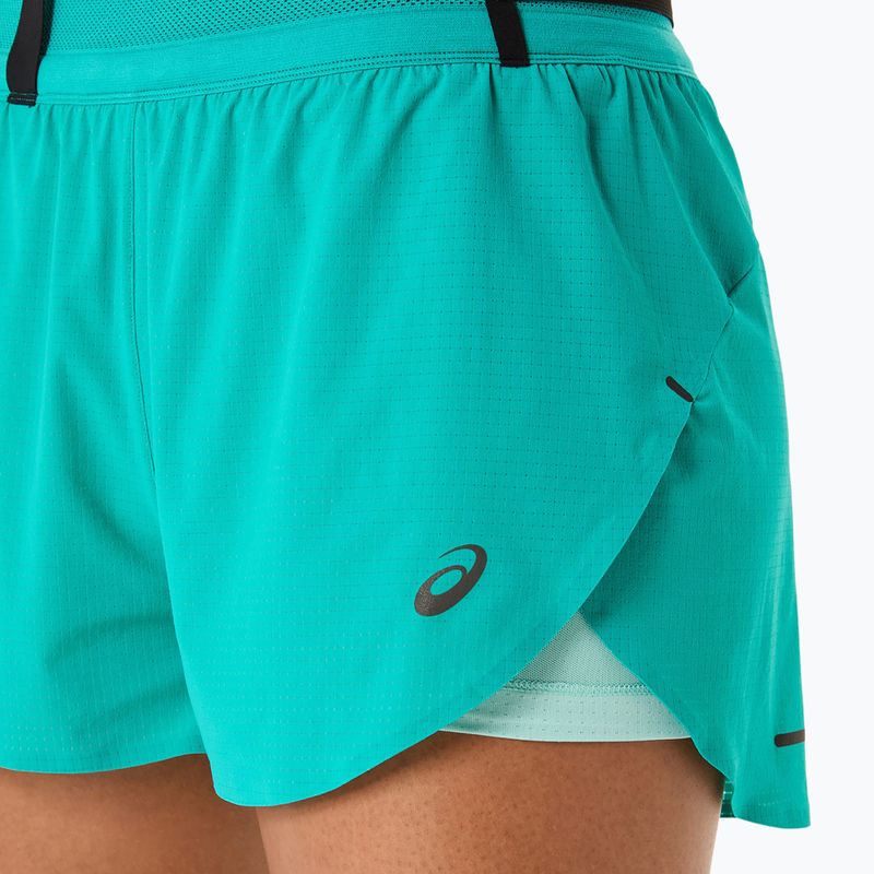 Dámske bežecké šortky ASICS Metarun Split wave teal 4
