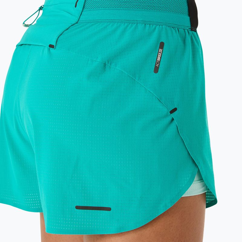 Dámske bežecké šortky ASICS Metarun Split wave teal 5