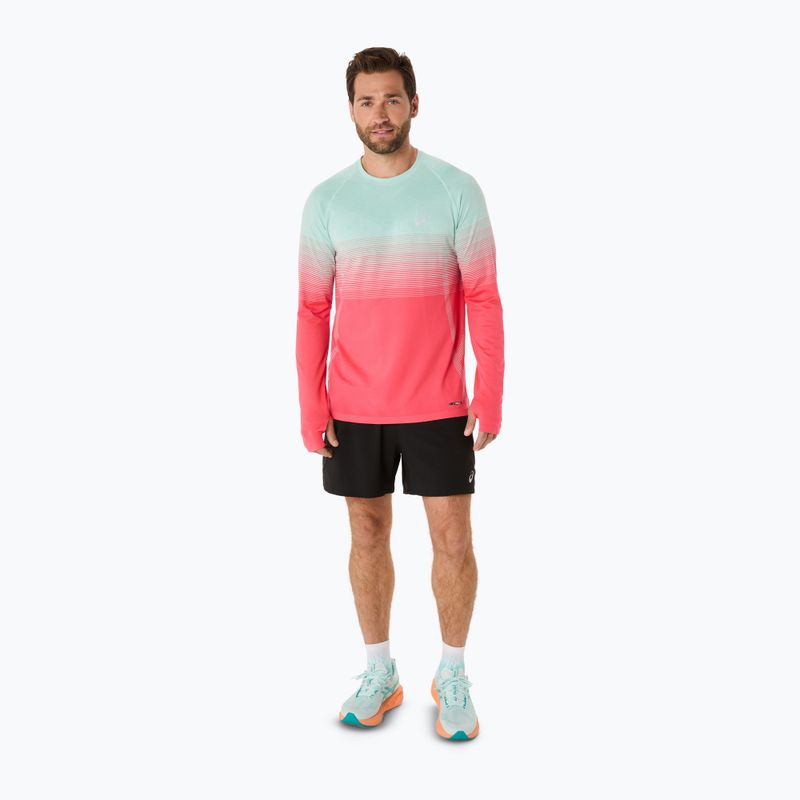 Pánske bežecké tričko Longsleeve ASICS Seamless coral reef/oasis green 2