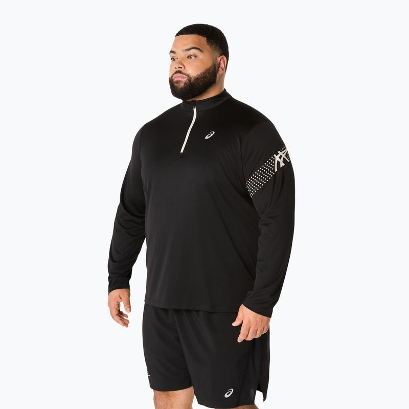 Pánske bežecké tričko Longsleeve ASICS Icon LS 1/2 Zip performance black 4