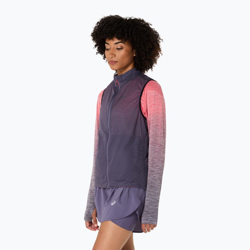 ASICS dámske bežecké oblečenie bez rukávov Metarun Packable sivo-fialové 4