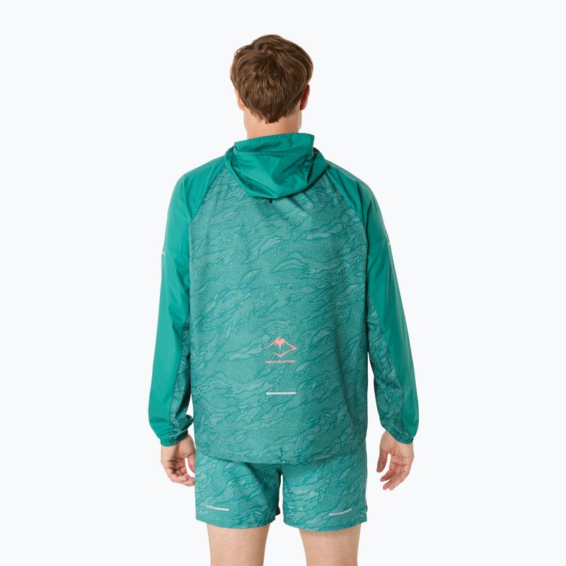 Pánska bežecká bunda ASICS Fujitrail Packable rainy lake/birch 3