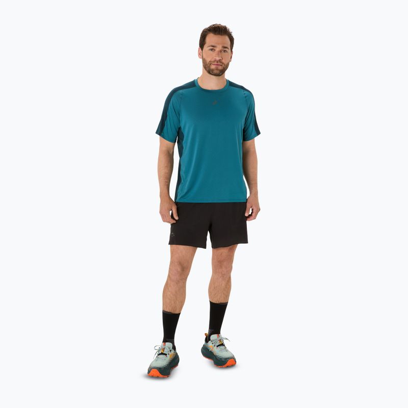 Pánske bežecké tričko ASICS Fujitrail Elite Top atlantis blue/saxon green 2