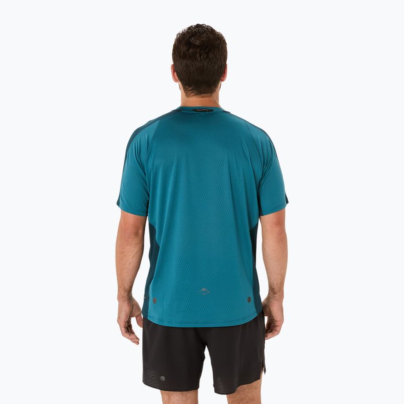 Pánske bežecké tričko ASICS Fujitrail Elite Top atlantis blue/saxon green 3