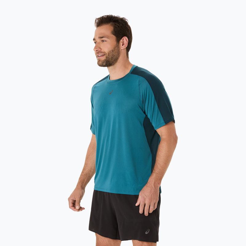 Pánske bežecké tričko ASICS Fujitrail Elite Top atlantis blue/saxon green 4