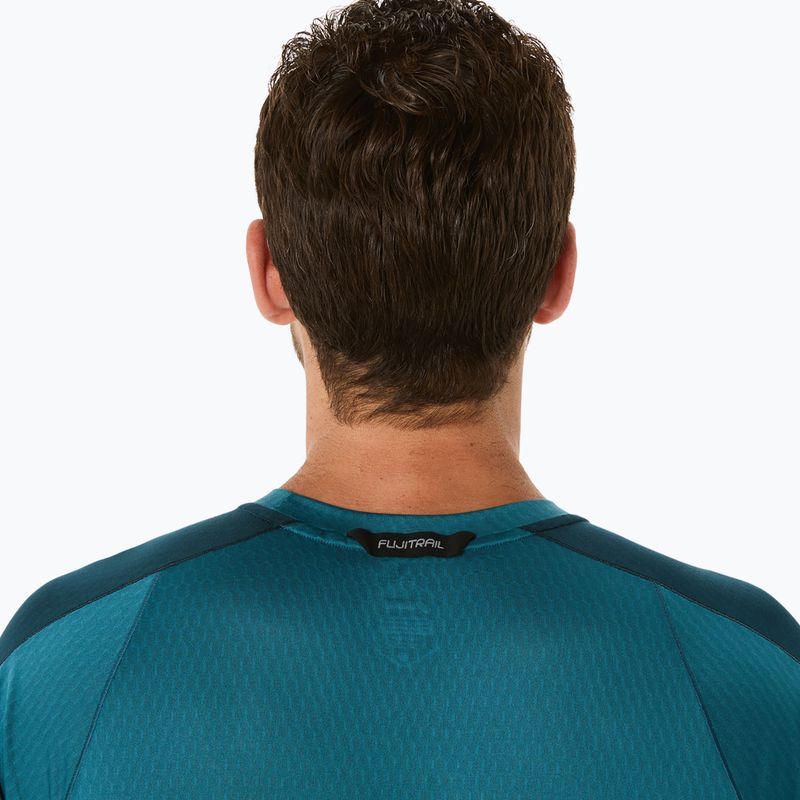 Pánske bežecké tričko ASICS Fujitrail Elite Top atlantis blue/saxon green 6