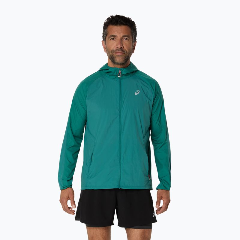 Pánska bežecká bunda ASICS Road Packable rainy lake