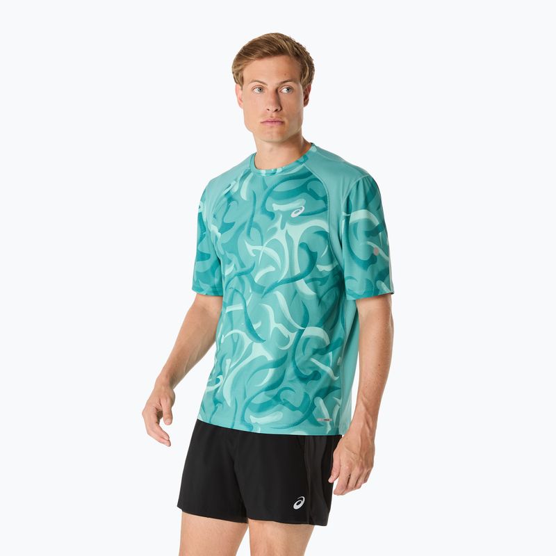Pánske bežecké tričko ASICS Road Lite-Show light teal 4
