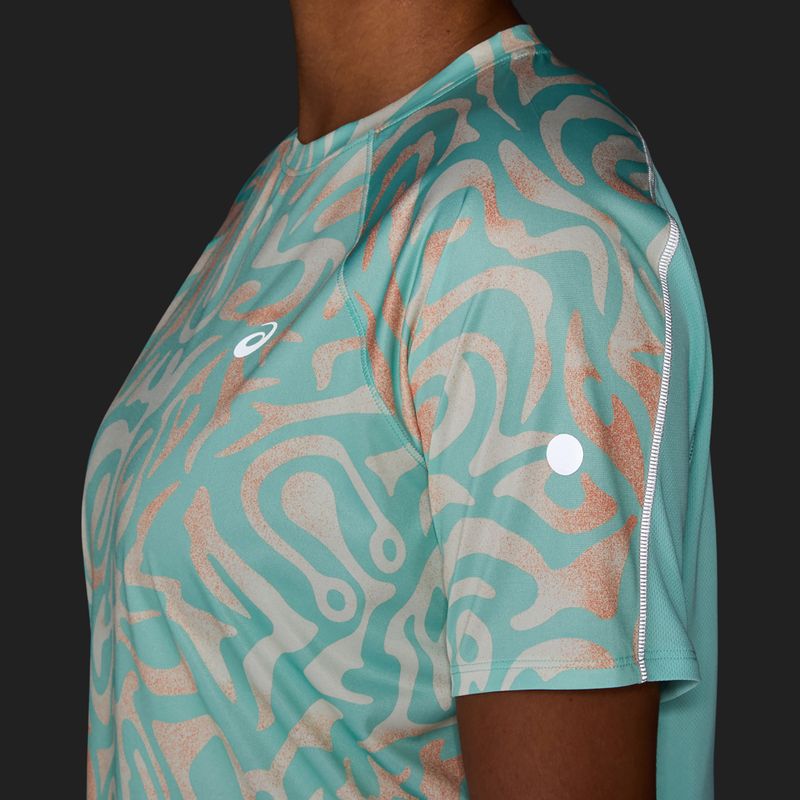 Dámske bežecké tričko ASICS Road Lite-Show oasis green/multi colour 7