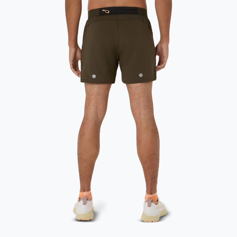 Pánske bežecké šortky ASICS Road 5IN brown stone 3