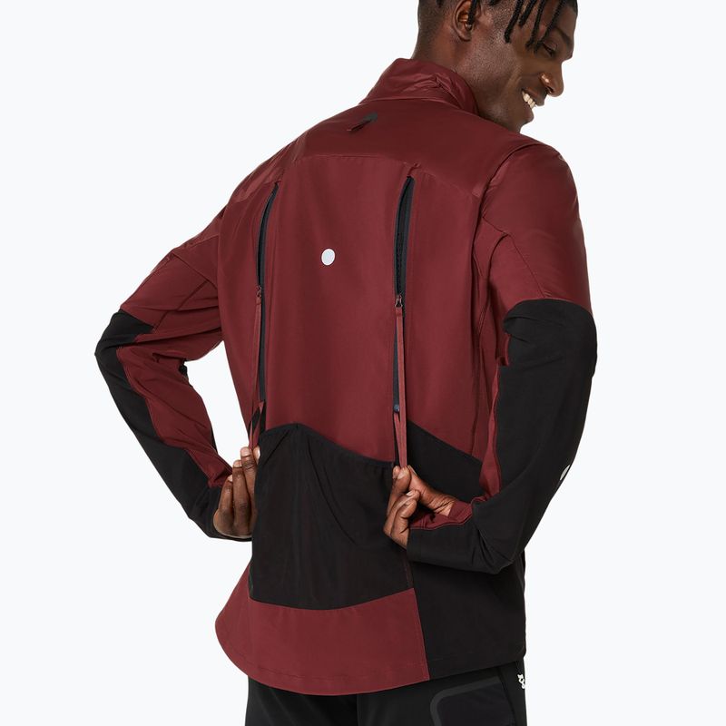 Pánska bežecká bunda ASICS Road Winter dark red planet 6