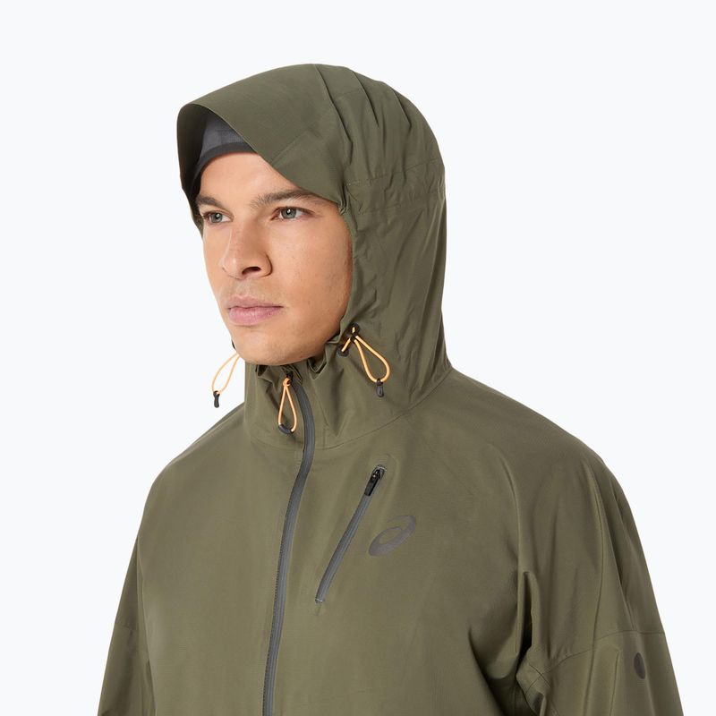 Pánska bežecká bunda ASICS Fujitrail Elite Waterproof mantle green 7