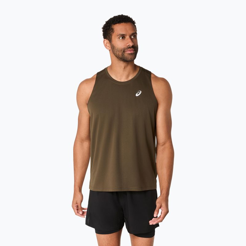 Pánske bežecké tričko ASICS Core Singlet brown stone