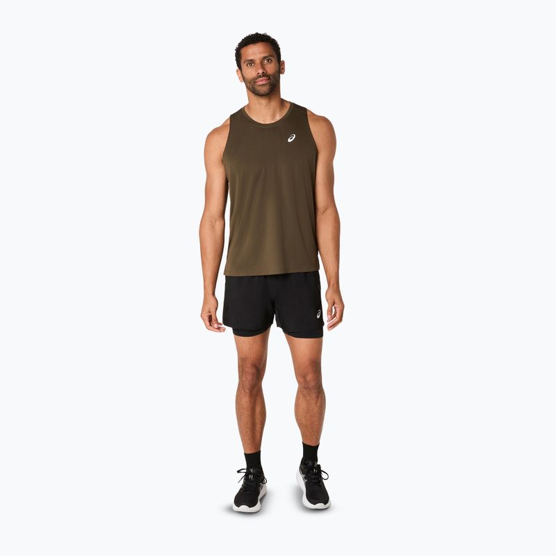 Pánske bežecké tričko ASICS Core Singlet brown stone 2