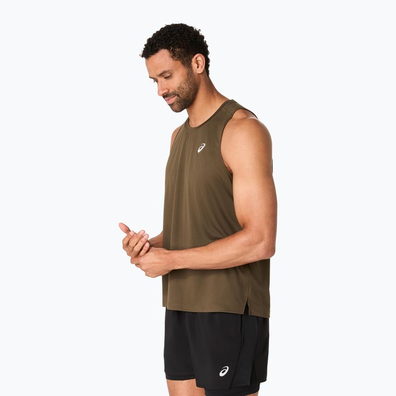 Pánske bežecké tričko ASICS Core Singlet brown stone 4