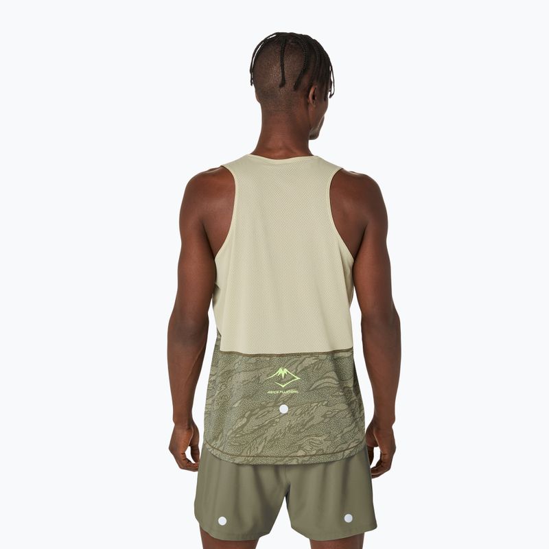Pánske bežecké tričko ASICS Fujitrail Singlet mantle green/khaki 3