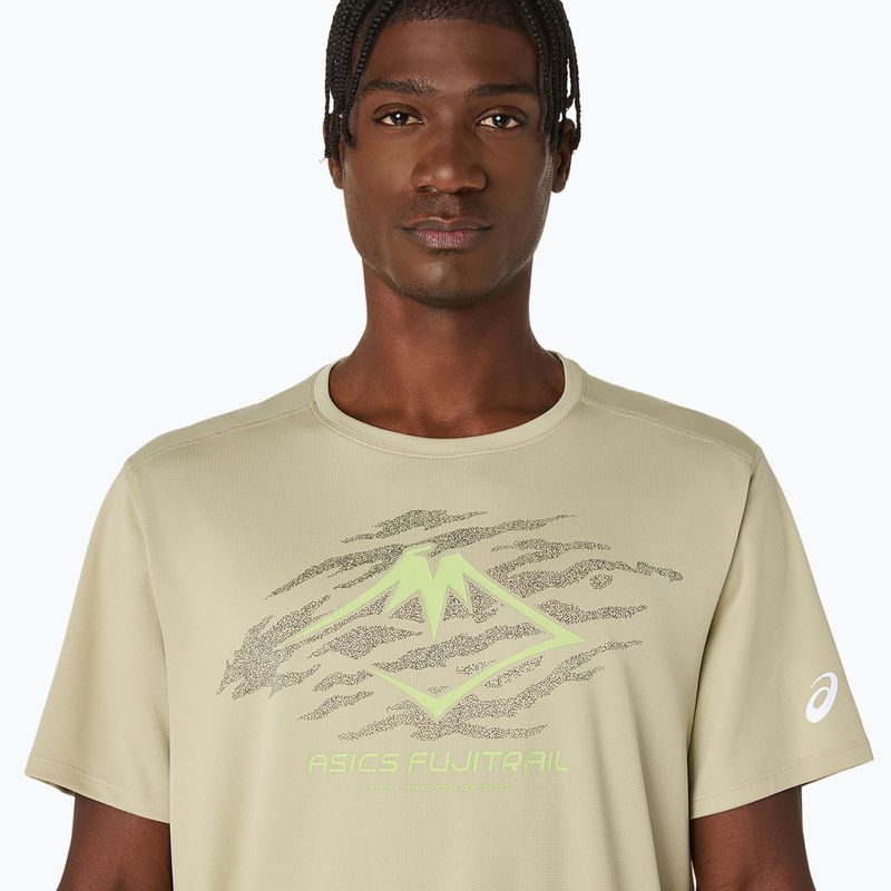 Pánske bežecké tričko ASICS Fujitrail Logo SS khaki 5