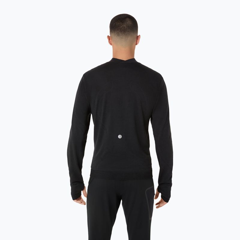 Pánske bežecké tričko longsleeve ASICS Road Winter Seamless performance black 3